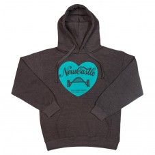 Electrik Sheep - Teal Heart Hoodie Charcoal